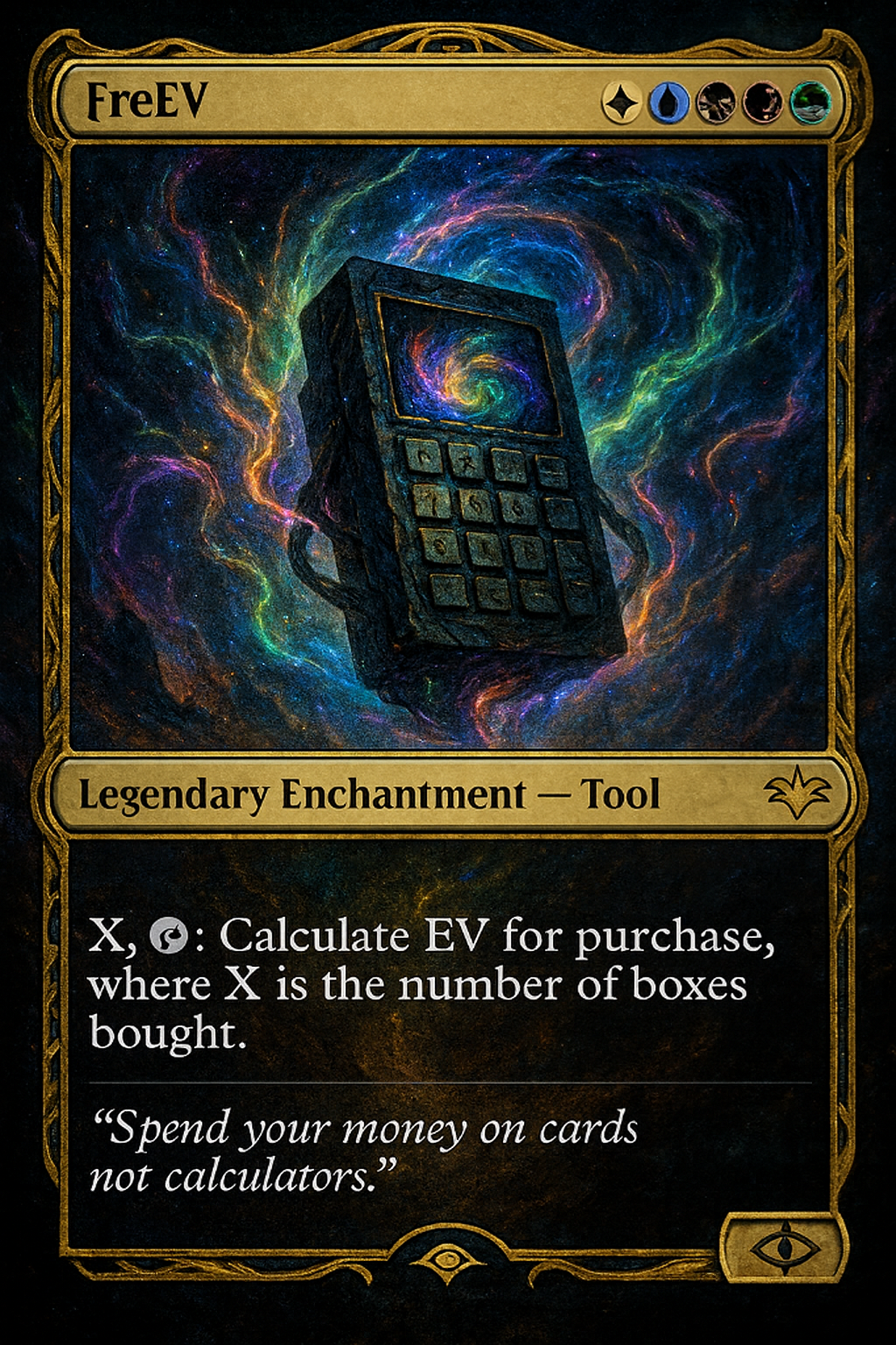 FreEV logo with the tagline 'Spend your money on cards not calculators'