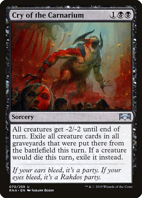 Cry of the Carnarium card from RNA #70