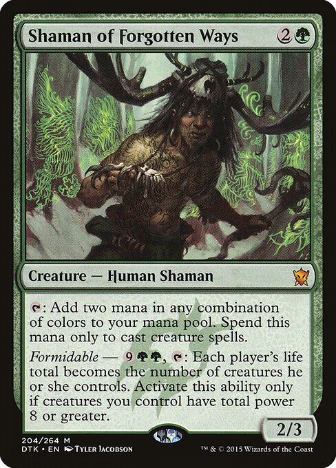 Shaman of Forgotten Ways card from DTK #204