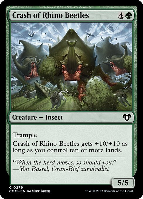 Crash of Rhino Beetles card from CMM #279