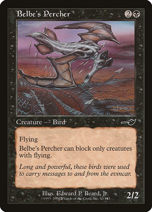 Belbe's Percher card from NMS #53