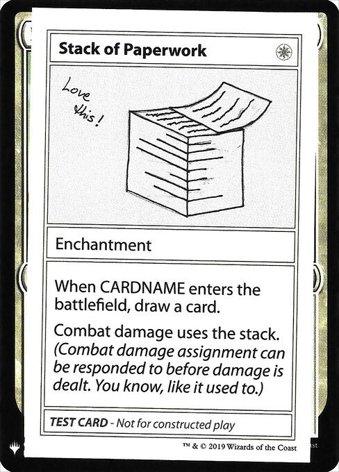 Stack of Paperwork card from CMB1 #13