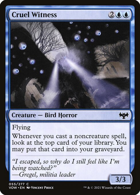 Cruel Witness card from VOW #55