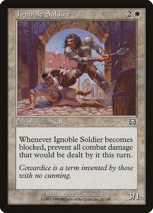 Ignoble Soldier card from MMQ #22
