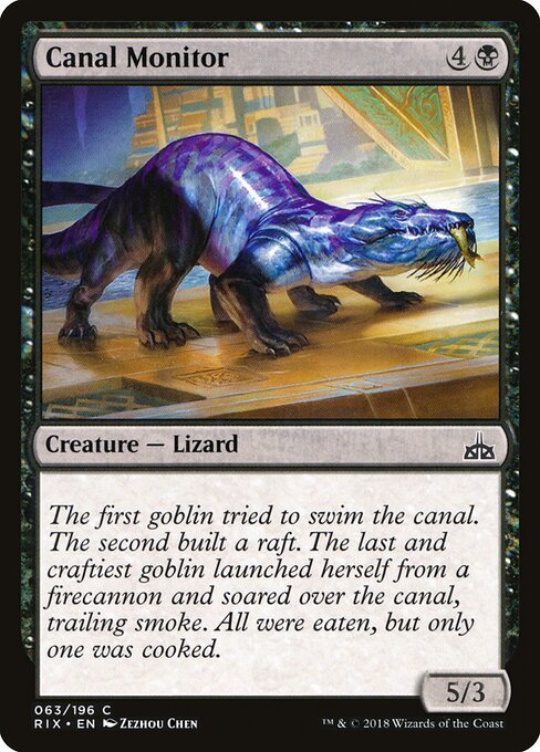 Canal Monitor card from RIX #63