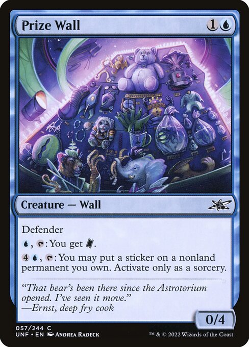 Prize Wall card from UNF #57
