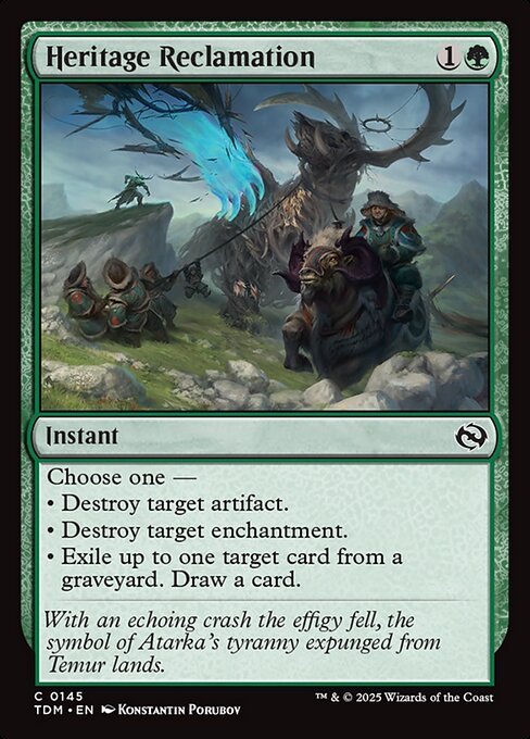 Heritage Reclamation card from TDM #145