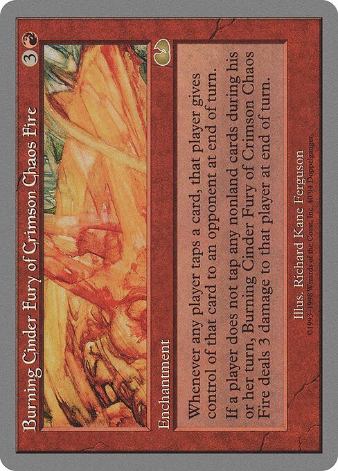 Burning Cinder Fury of Crimson Chaos Fire card from UGL #40