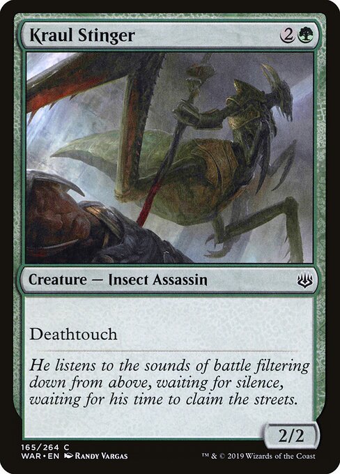 Kraul Stinger card from WAR #165