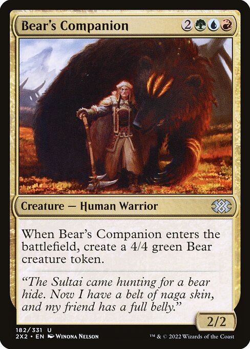 Bear's Companion card from 2X2 #182
