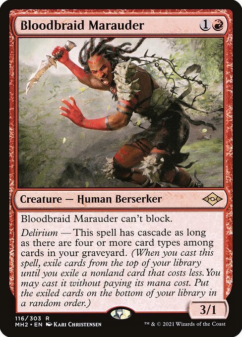 Bloodbraid Marauder card from MH2 #116