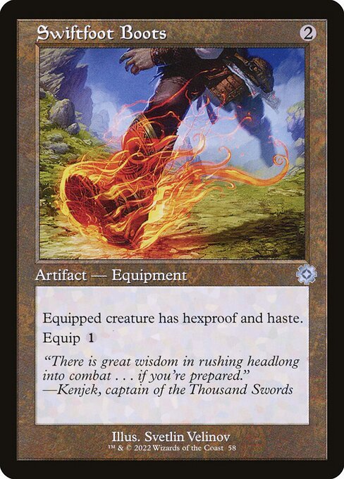 Swiftfoot Boots card from BRR #58