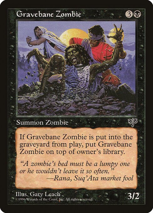 Gravebane Zombie card from MIR #product-5089
