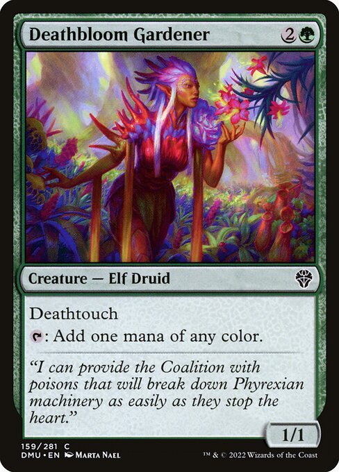 Deathbloom Gardener card from DMU #159