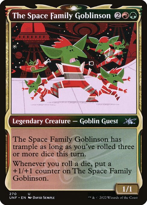 The Space Family Goblinson card from UNF #270