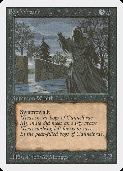 Bog Wraith card from 2ED #product-8996