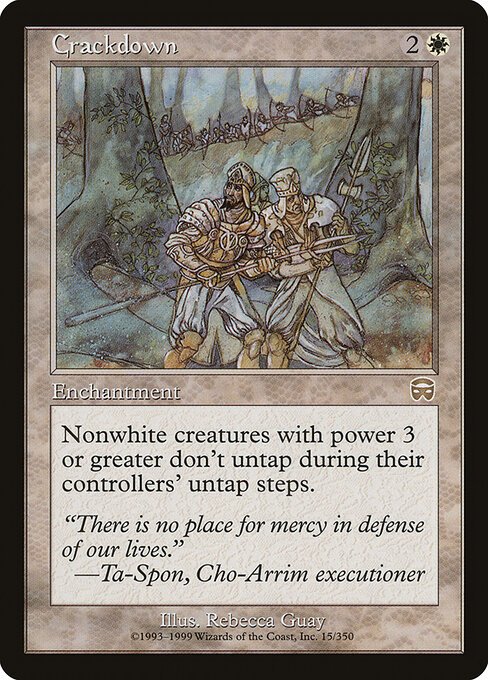 Crackdown card from MMQ #15