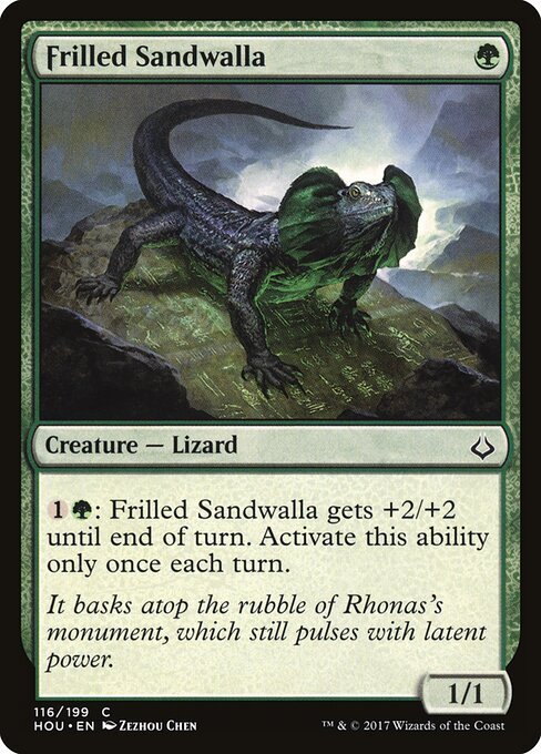 Frilled Sandwalla card from HOU #116