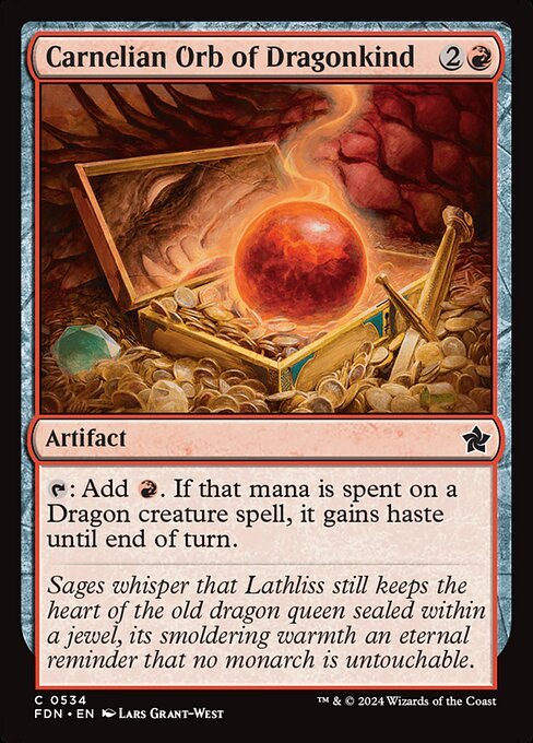 Carnelian Orb of Dragonkind card from FDN #534