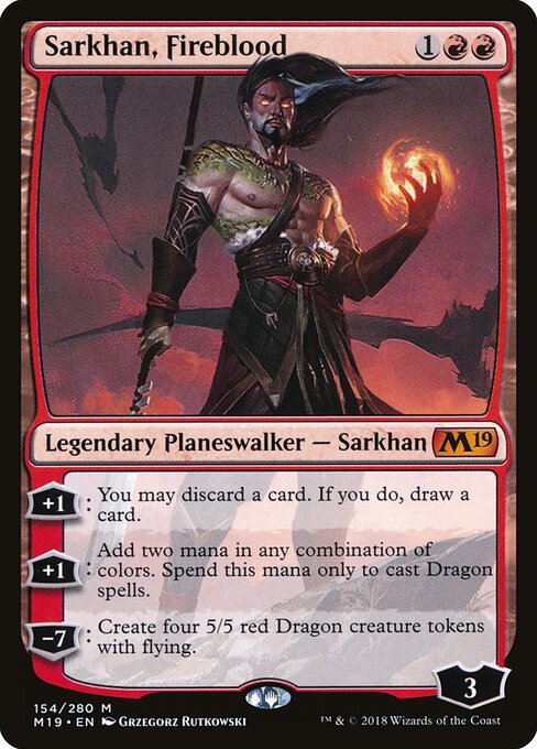 Sarkhan, Fireblood card from M19 #154