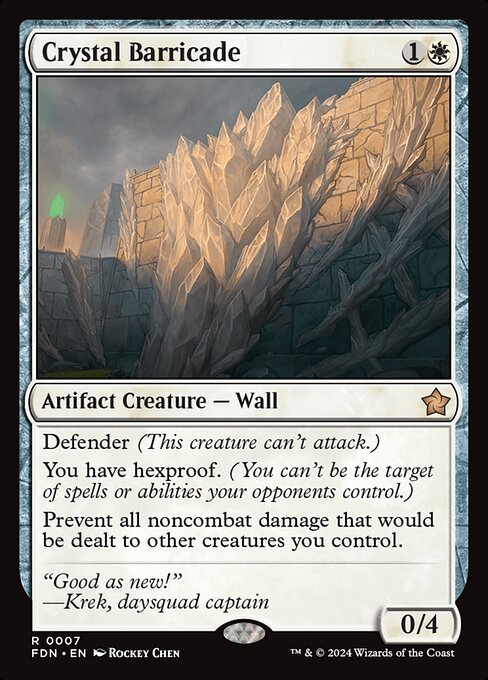 Crystal Barricade card from FDN #7