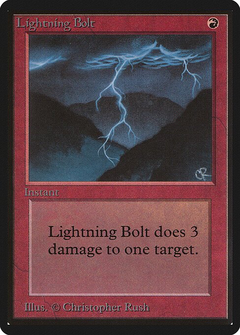Lightning Bolt card from LEB #product-8819