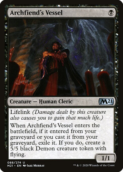 Archfiend's Vessel card from M21 #88