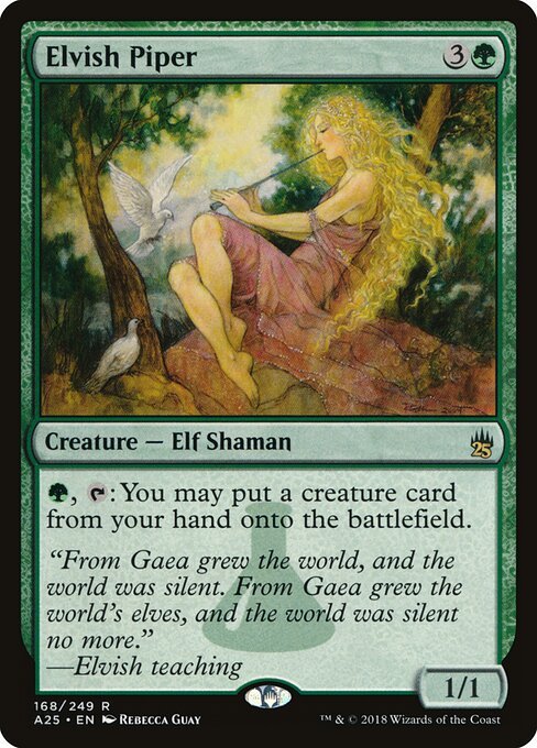 Elvish Piper card from A25 #168