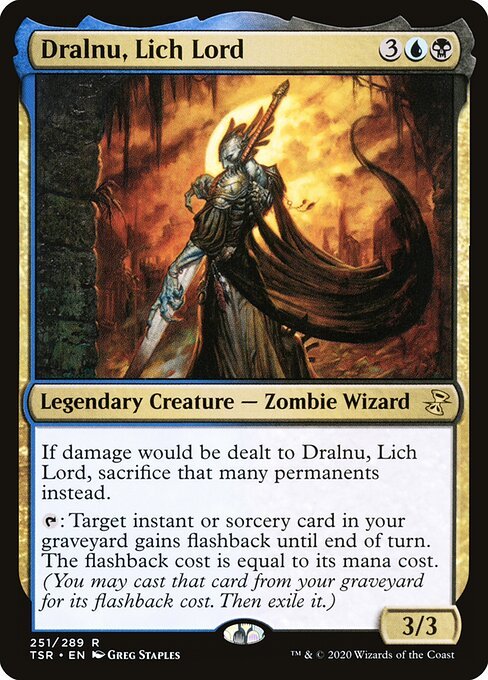 Dralnu, Lich Lord card from TSR #251