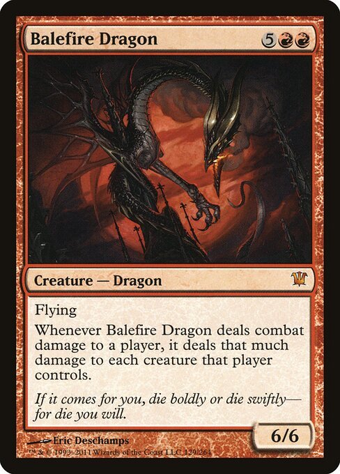 Balefire Dragon card from ISD #129