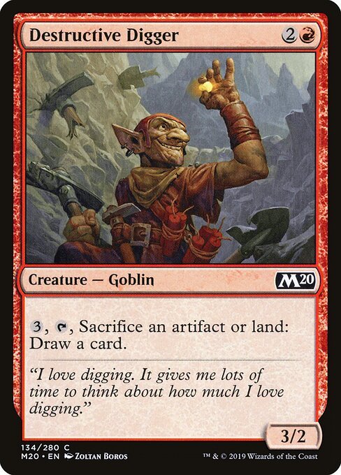Destructive Digger card from M20 #134