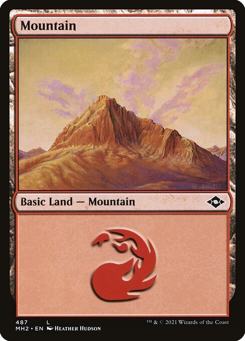 Mountain (487) (Foil Etched) card from MH2 #487
