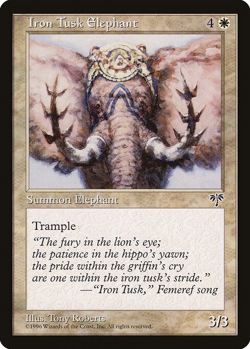 Iron Tusk Elephant card from MIR #product-5108