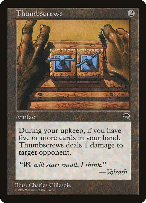 Thumbscrews card from TMP #312