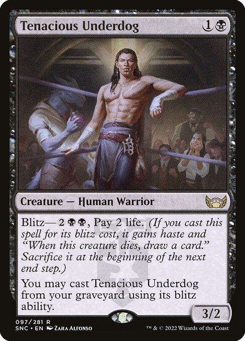 Tenacious Underdog card from SNC #97