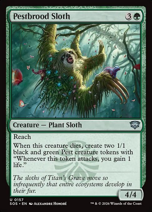 Pestbrood Sloth card from SOS #157