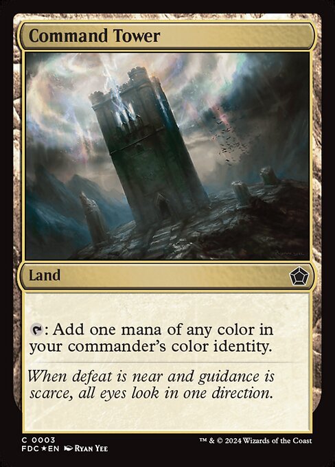 Command Tower card from FDC #3