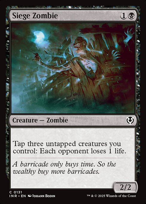 Siege Zombie card from INR #131