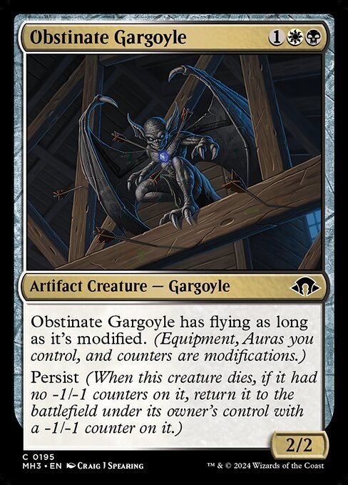Obstinate Gargoyle card from MH3 #195