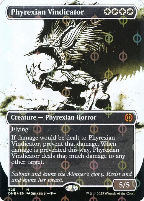 Phyrexian Vindicator card from ONE #425