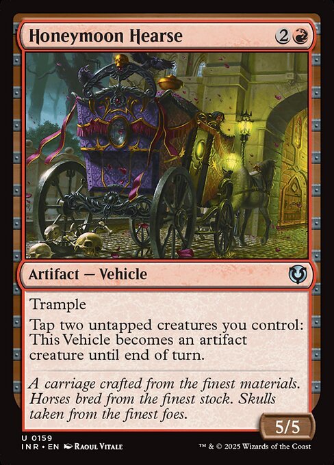 Honeymoon Hearse card from INR #159