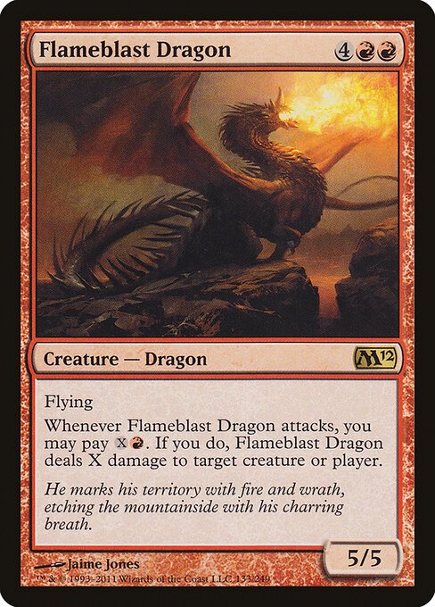 Flameblast Dragon card from M12 #133