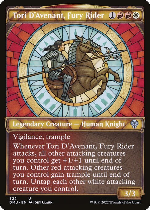 Tori D'Avenant, Fury Rider card from DMU #322