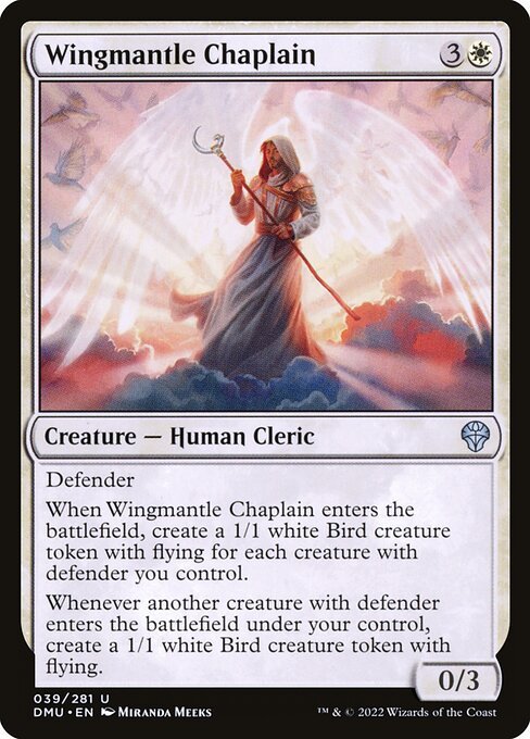 Wingmantle Chaplain card from DMU #39