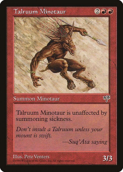 Talruum Minotaur card from MIR #product-5255