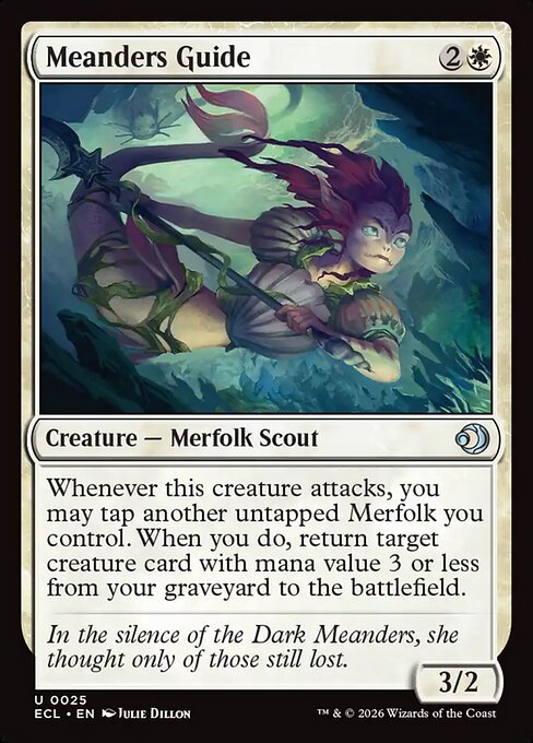 Meanders Guide card from ECL #25