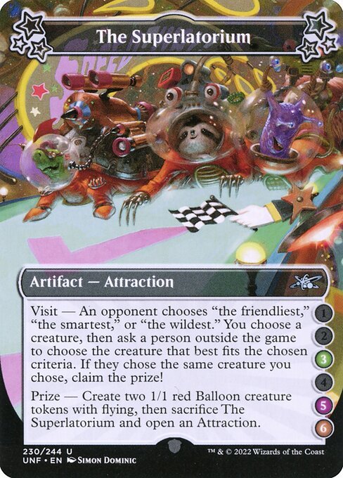 The Superlatorium card from UNF #230
