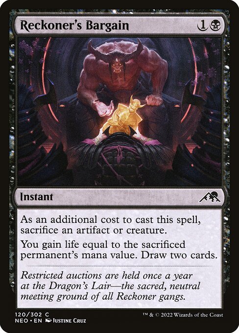 Reckoner's Bargain card from NEO #120