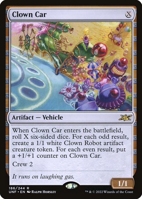 Clown Car card from UNF #186