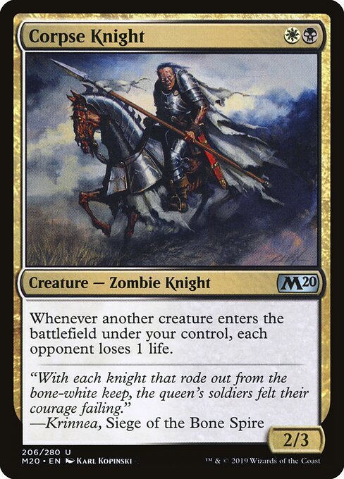 Corpse Knight card from M20 #206
